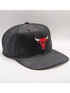 Vintage Chicago Bulls USPS Priority Mail KICK10 Black Snapback Baseball Cap Hat